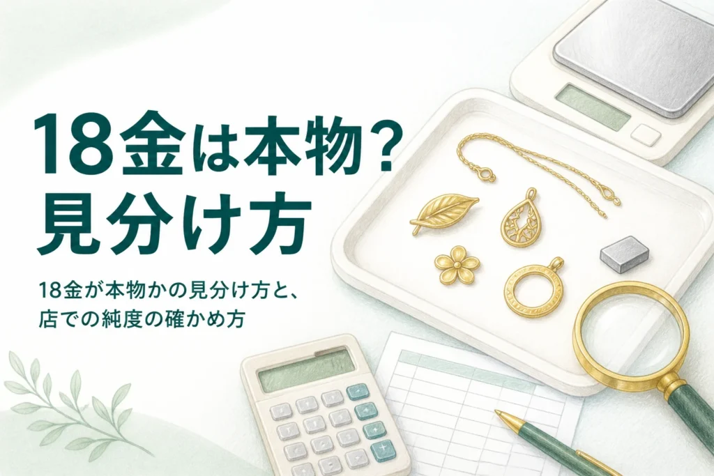 18金が本物かの見分け方を解説する記事のアイキャッチ
