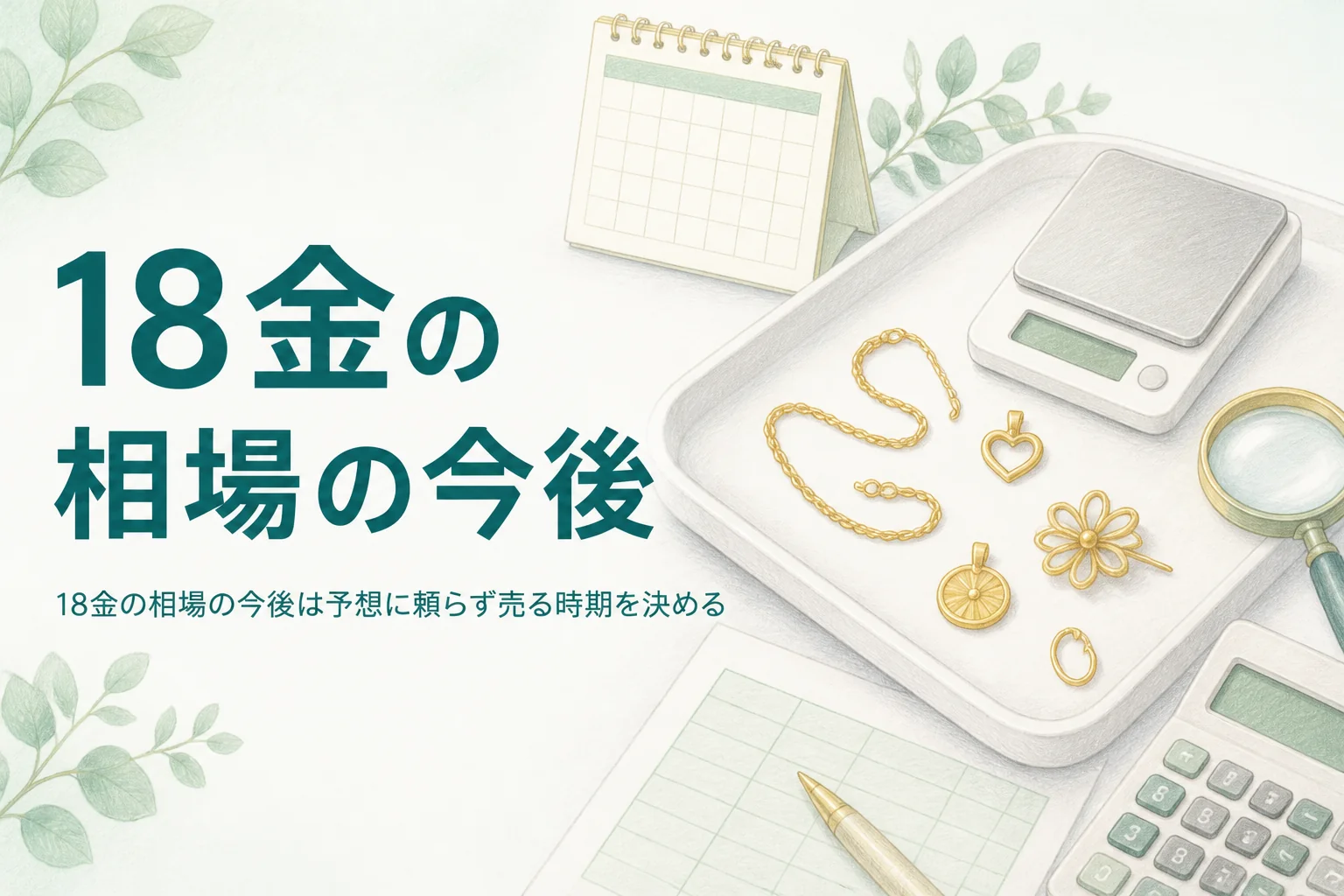 18金の相場の今後と売る時期の決め方を解説する記事のアイキャッチ