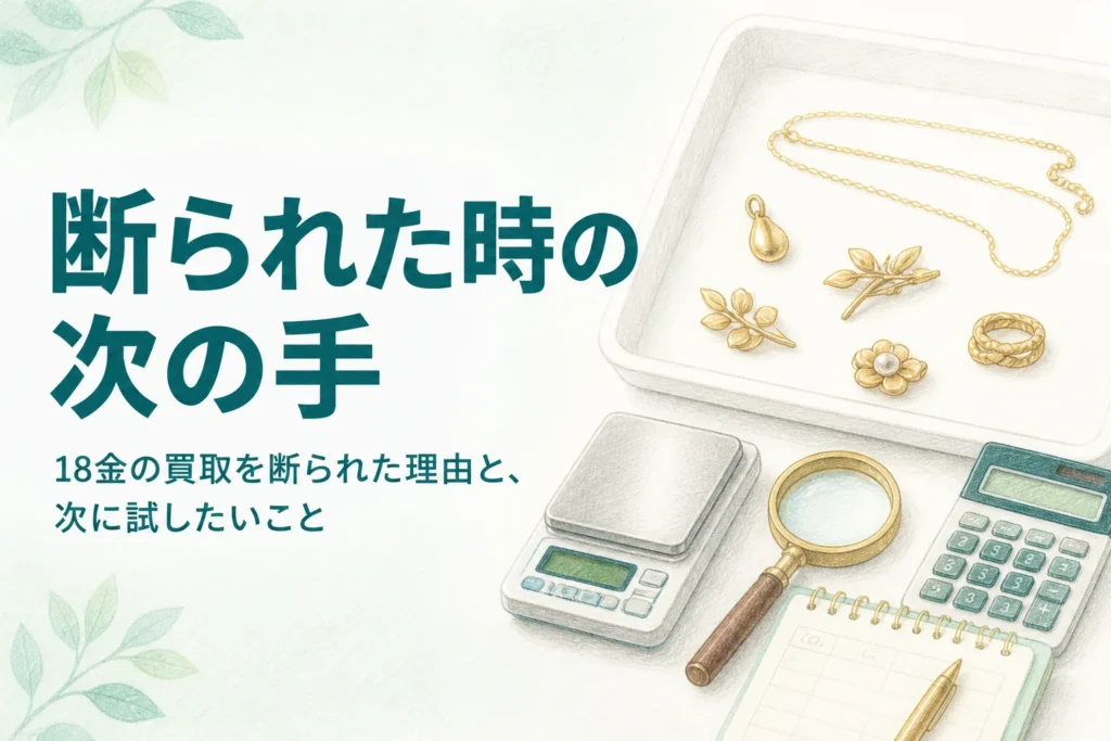 18金の買取を断られた理由を説明するアイキャッチ