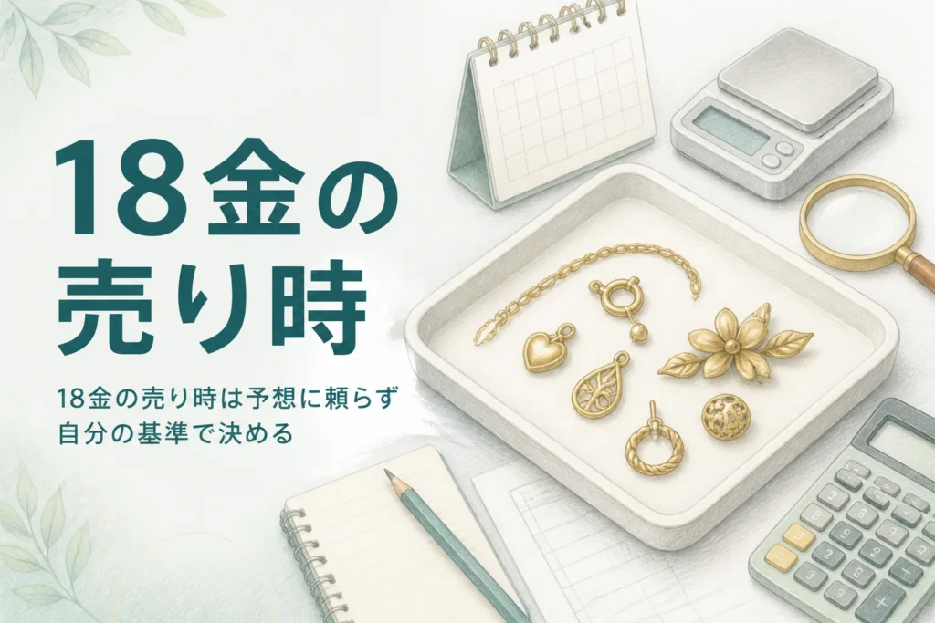 18金の売り時の決め方を説明するアイキャッチ